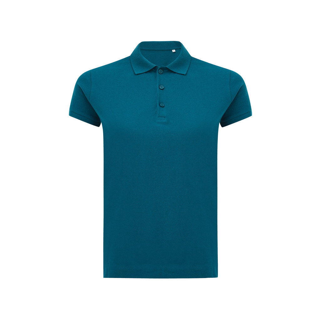 Polo Femme personnalisable coton recyclé 220g Yosemite Iqoniq dark teal
